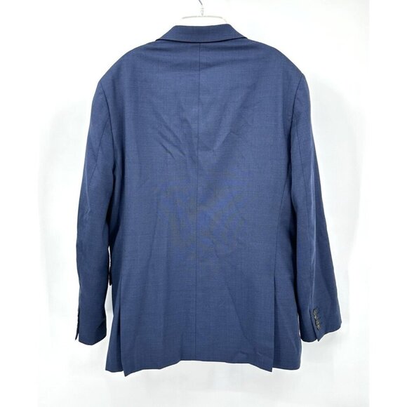 STAFFORD jacket blazer sport coat classic fit travel stretch wool blend blue 44R - Picture 7 of 11